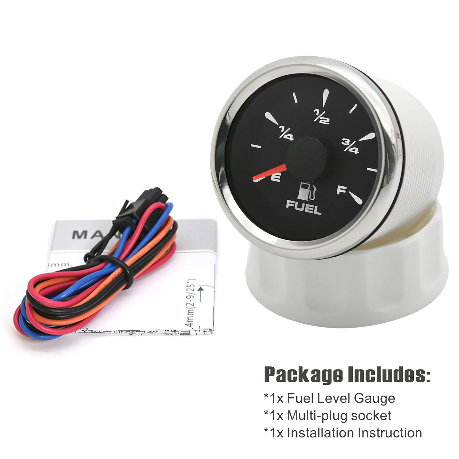 52mm Boat Car Fuel Level Gauges 0-190ohm 240-33ohm Fuel Level Meters Marine Water Level gauge Sensor Sender Unit for yacht 9-32V