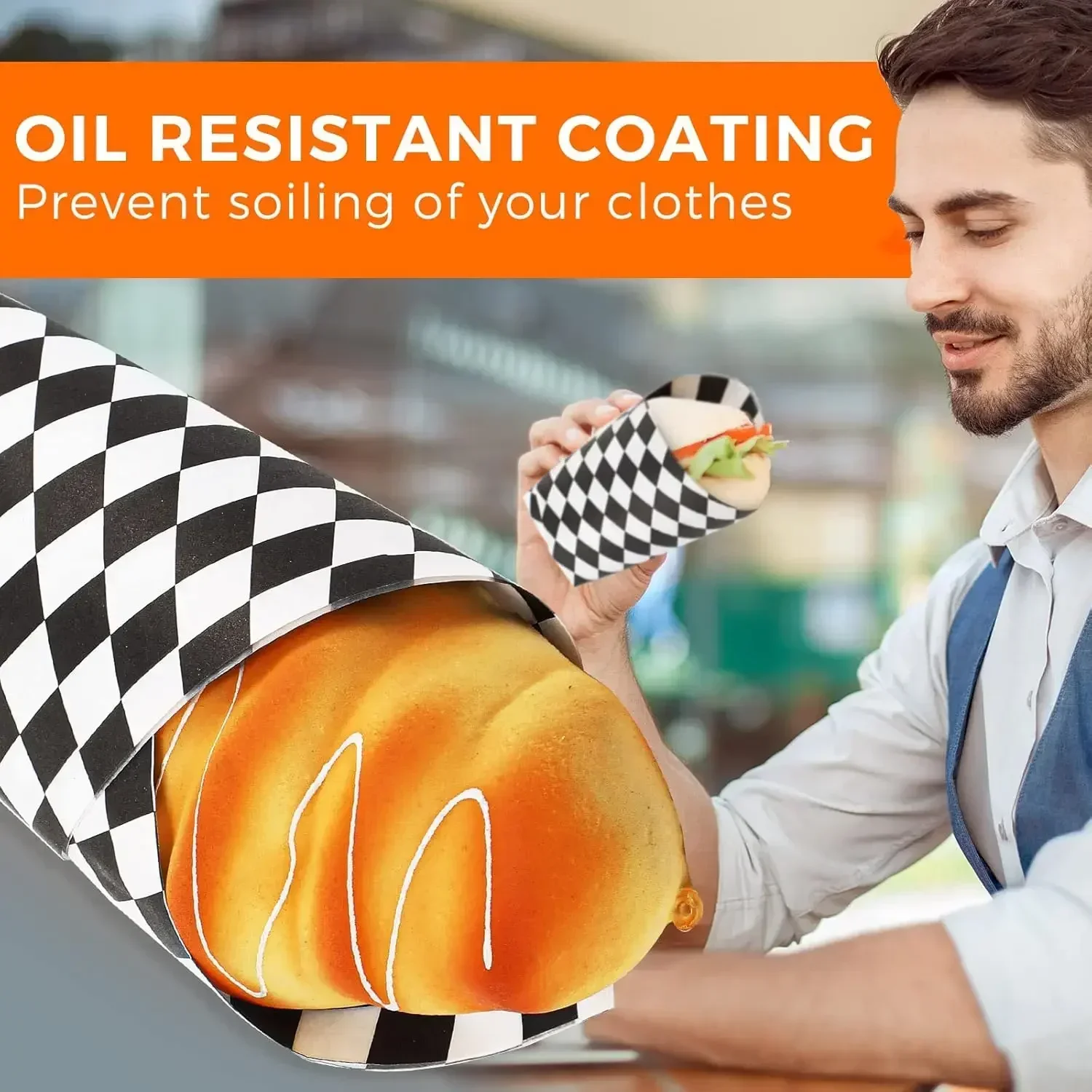 

XMSJ-Sale5000 Sheets Sandwich Wrap Sheet 12 x 12 Inch Wax Paper Bulk Fast Food Basket Liners Disposable Parchment Paper Grease R