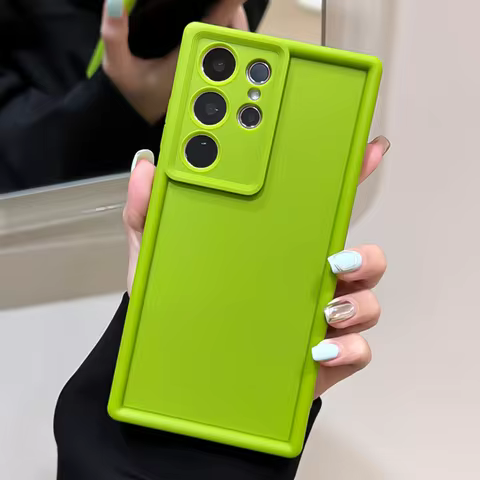 Soft Silicone Phone Case For Samsung S25 Ultra S24 S23 S22 S21 Plus Funda For Samsung S24 Ultra S25 Shockproof Protection Cover