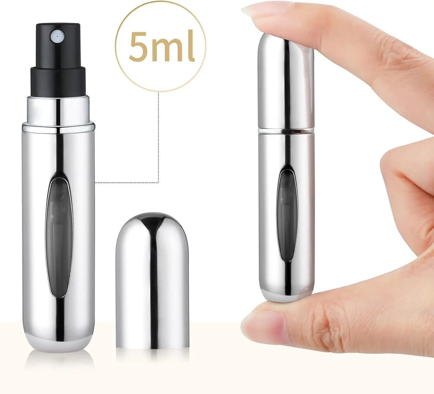 10pcs 5/10ml Silber Parfüm Nachfüll flasche tragbare Mini Zerstäuber nachfüllbare Spray Frauen Spender Reise größe Köln Sprüh gerät