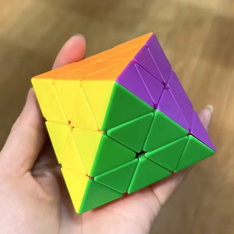 Octaëder Speed Cube Stickerloze puzzel Driehoek Educatief Hersenontwikkeling Speelgoed voor kinderen Volwassenen Segurк рука Cubo Mágico
