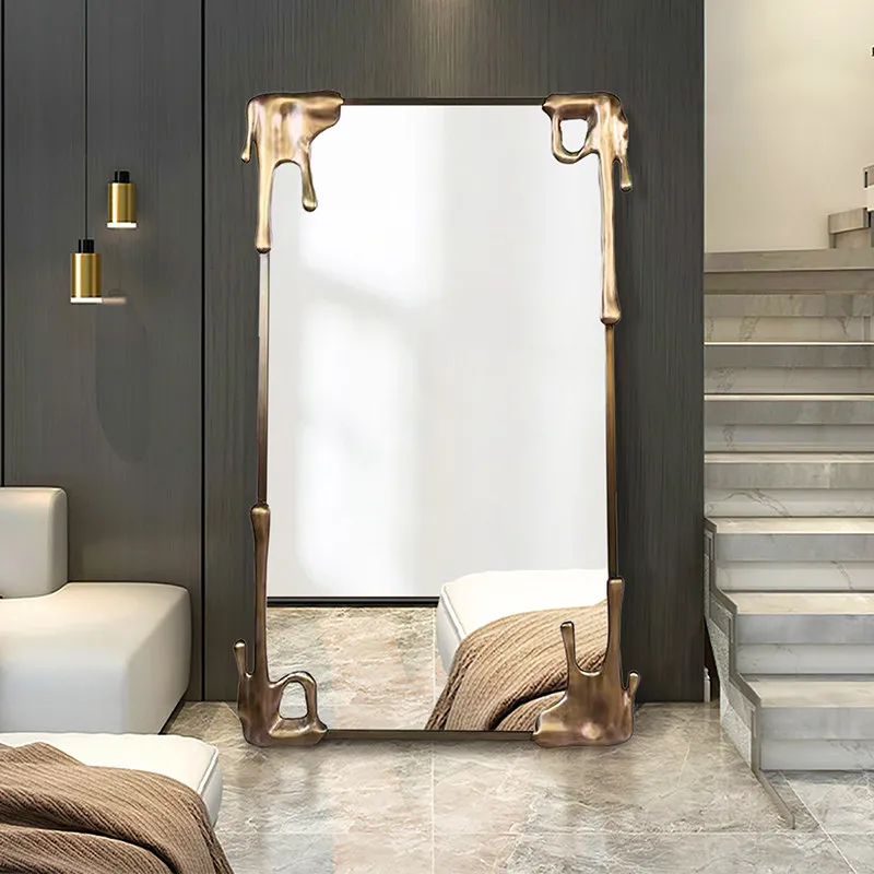 

Luxury Floor Mirror Bathroom Long Men Girls Bedroom Modern Moving Standing Mirror Full Body Espelhos Living Room Decorations