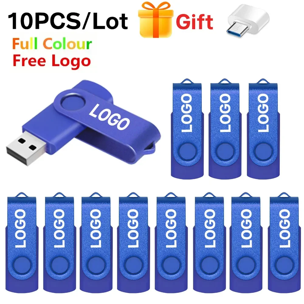 Gratis Aangepaste 10 Stks/partij Usb Flash Drive Pen Drive 1Gb 2Gb 4Gb 8Gb 16Gb Pendrive Memory Stick 32Gb 64Gb Usb Stick Snelle Levering