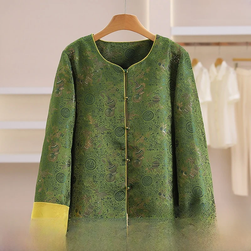 new-chinese-sle-loose-ort-jaet-women's-single-row-button-turn-down-collar-embroidery-spring-faion-outerwear