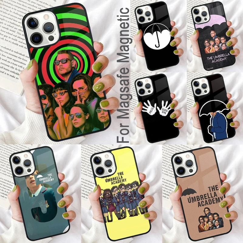 Cartoon The Umbrella Academy Magnetic Soft Phone Case for iPhone 16 Promax 15 Pro 13 14 Plus 11 12 Mini MagSafe Coque