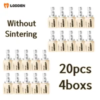 20 piezas LODDEN laboratorio Dental disilicato de litio sin vidrio de sinterización bloques de cerámica HT/LT CADCAM Sirona materiales de chapa al por mayor