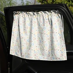 Cartoon Universal Side Window Sunshade Suction Cup Curtain for Car Window Cotton Sunshade Cover UV Protection Baby Children