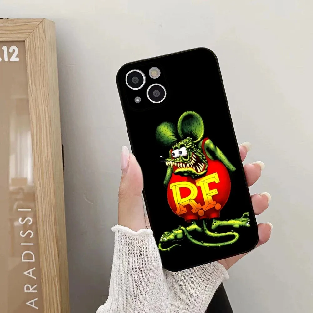 Rat Fink Phone Case For iPhone 15,14,13,12,11 Plus,Pro,Max,XR,XS,X,7,8 Plus,SE,Mini Silicone Soft