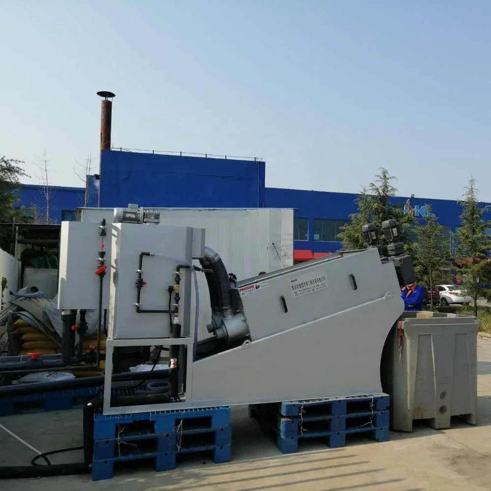 Screw Press Sludge Dewatering Machine Automatic Sludge Treatment Equipment 4000L/Hour for Municipal Industrial