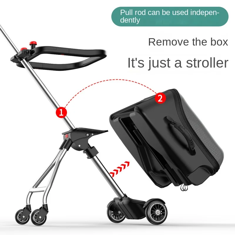 Bambini Sit And Ride valigia con Guardrail e freno Spinner Wheel Trolley Case imbarco 20 pollici bagagli Baby Car rimovibile