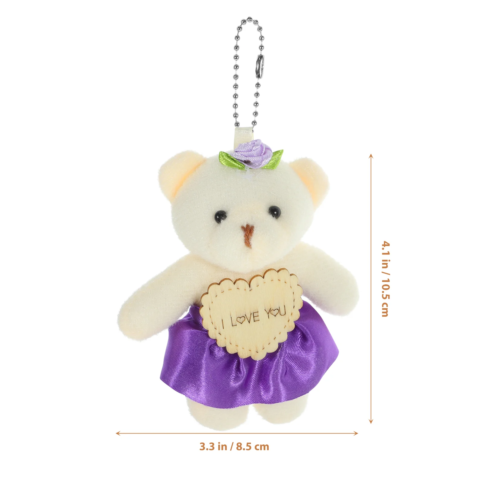 4 個のウェディングクマの装飾品 PP 綿の装飾花束人形ペンダント小さなクマの花卒業シーズンアクセサリー