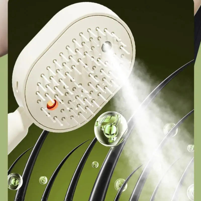 Electric Spray Hair Brush 2-In-1 Water Sprayer Comb Reduce Frizz Smooth Knotty Hair for Women Daily Styling