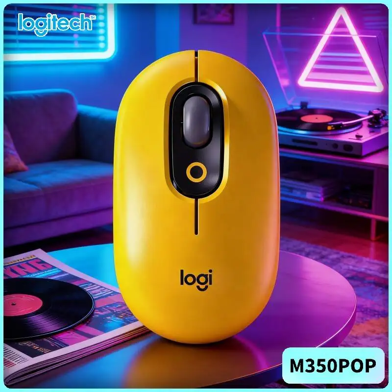 Quiet Click Logitech   POP Mouse Dual Connectivity 10m Range Ergonomic Shape for Student Dorm Group Project Work