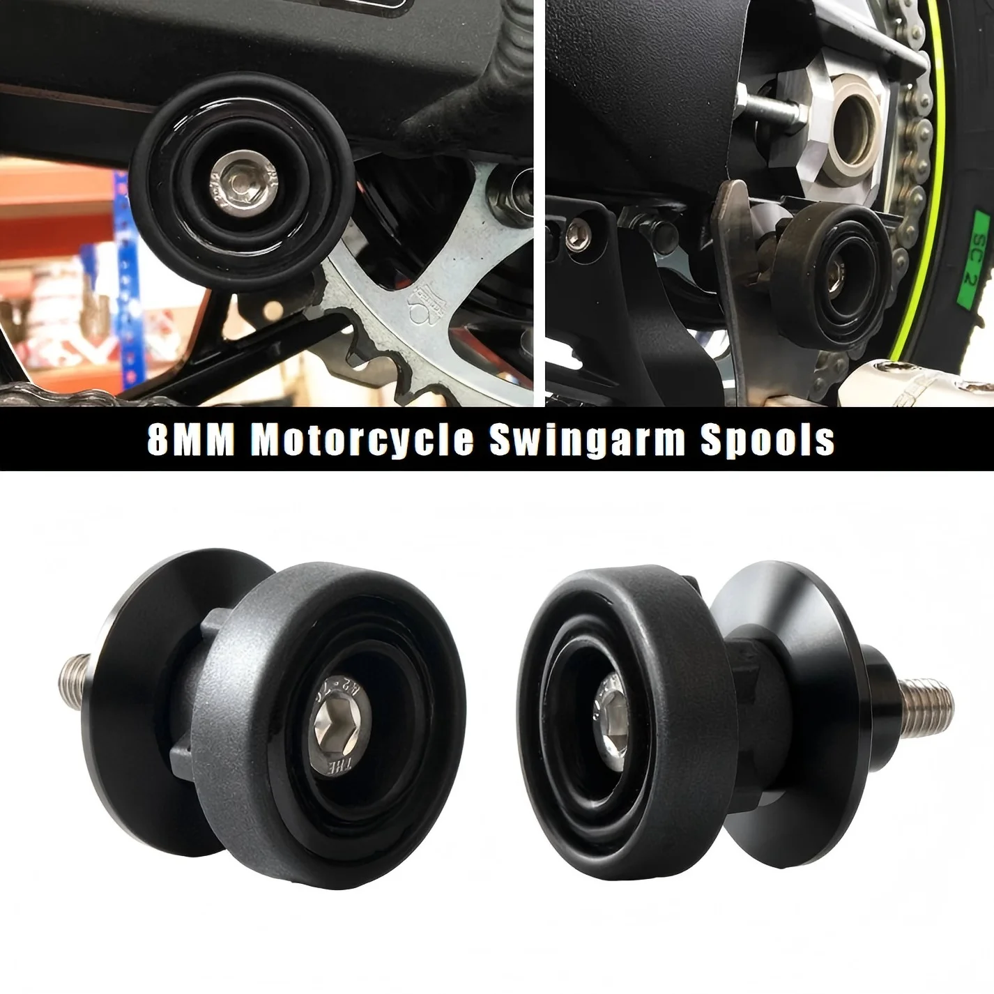 

Катушки маятника мотоцикла 8 мм для BMW S1000XR S1000R S1000RR HP4 M1000RR M1000R-подставка для паддока, слайдеры с подъемным крючком