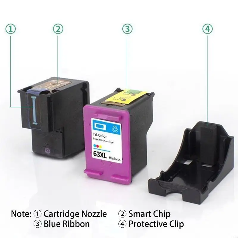 Cartucho 62ka 63xl para 63 HP63XL para Deskjet 1110 2130 2132 2134 cartuchos