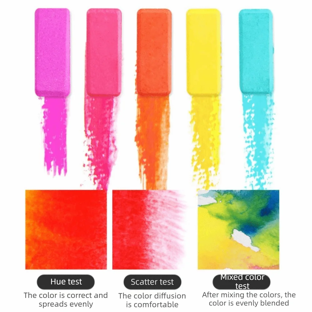 15/16Pcs 24/36/48/60/72 Colors Watercolor Paint Set Vivid Colors Washable Watercolor Pigment Set Tin Box Watercolor Paper