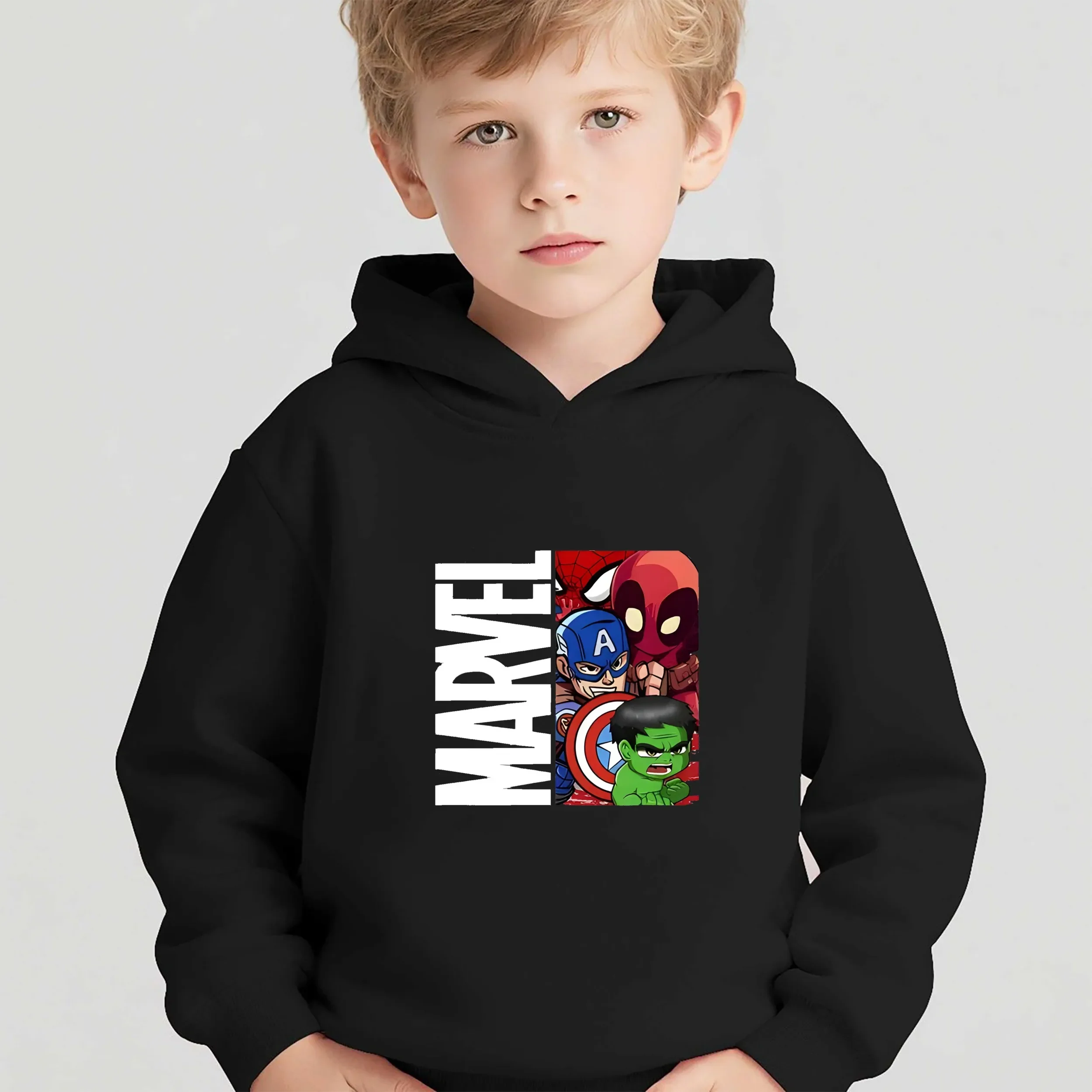 

New Hot Selling Autumn Marvel Character Children's Boys and Girls Hoodies Children's Casual Fashion Sports Sweatshirt Pullover