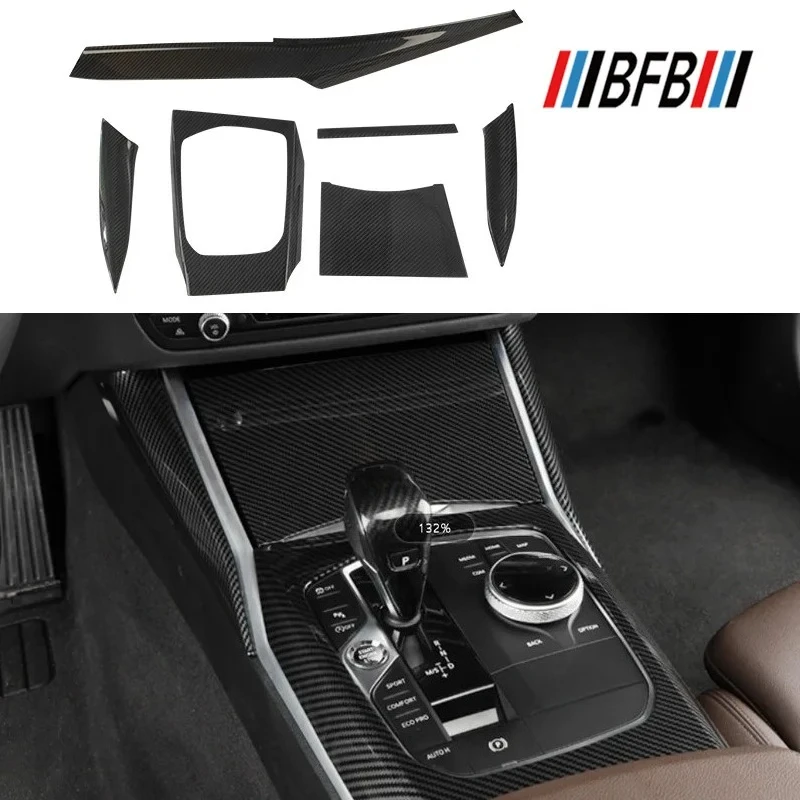 

For BMW 3 Series G20 G21 4 Series G22 M3 G80 G81 M4 G82 Dry Carbon Fiber 2023+ Interior Dashboard Cover Modification Accessories