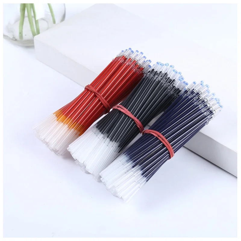 24pcs 0.5mm Refill Gel Pen Black Red Blue Writing School Stationary