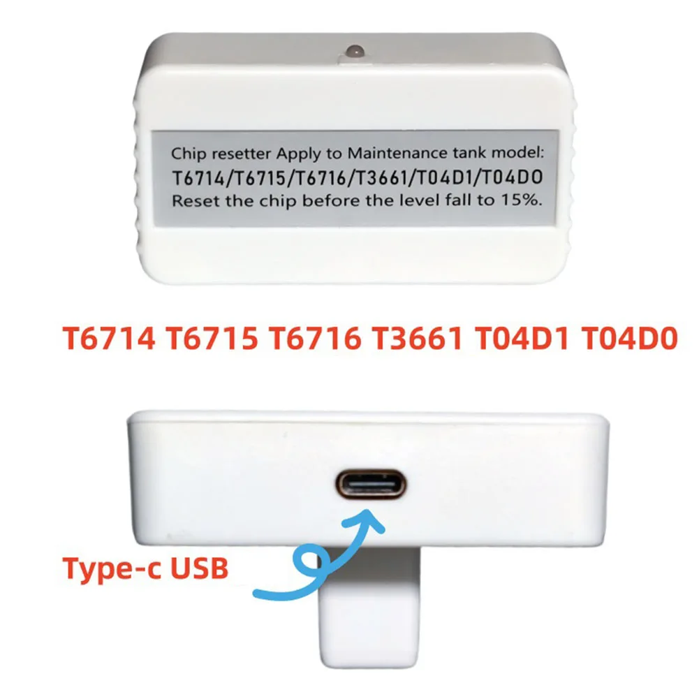 

Maintenance Cartridge Chip Resetter Compatible With T6714, T6715, T6716, T3661, T04D1, And T04D0 Maintenance Cartridge Chips