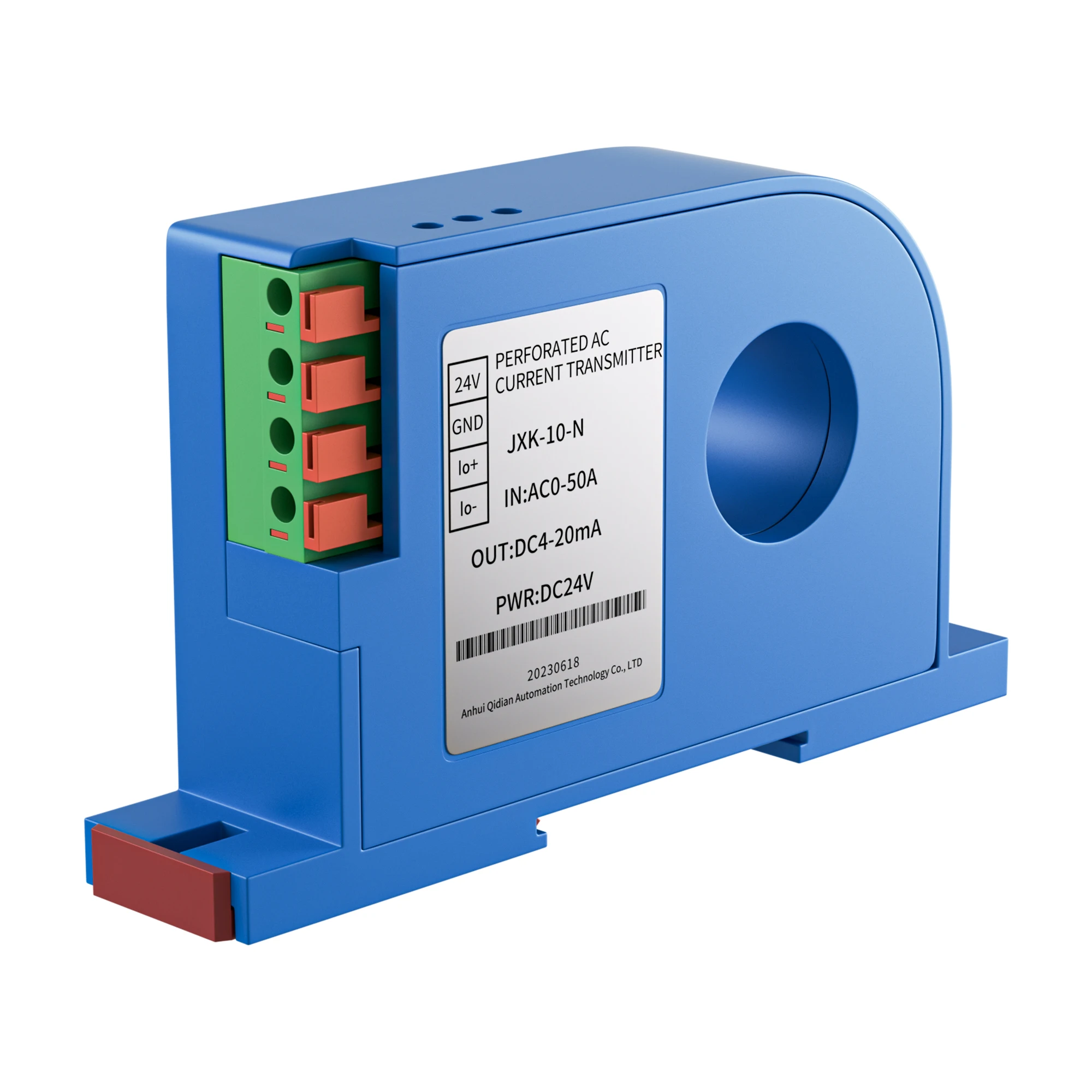 Transmissor de Corrente ca 420ma Transdutor dc Relé Rs485 010v 05v 0-100a 0-200a Sensor de Corrente Dc24v Hall