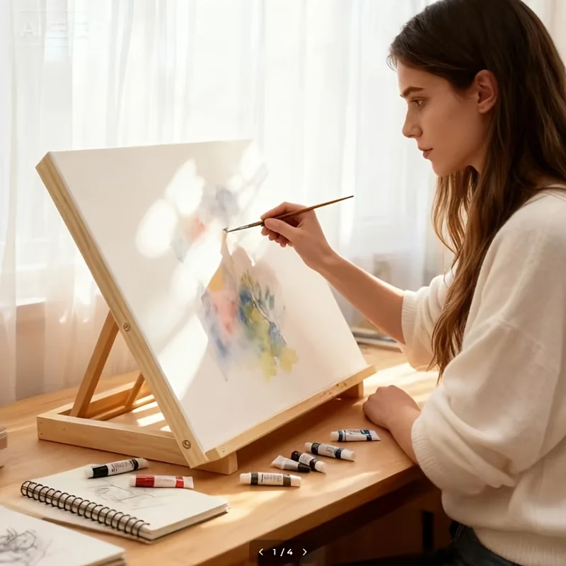 Adjustable Portable A3 Wooden Drawing Board Multifunctional Sketch Easel for Outdoor Sketching and Painting