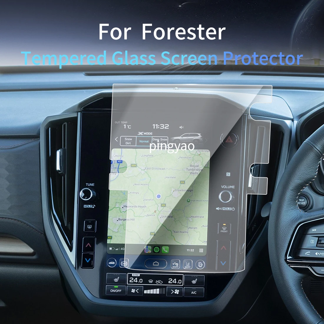 

Car Sticker Screen Protector Navigation Display Tempered Glass Protective Film Car Accessories Vehicle For24 subaru Forester RHD