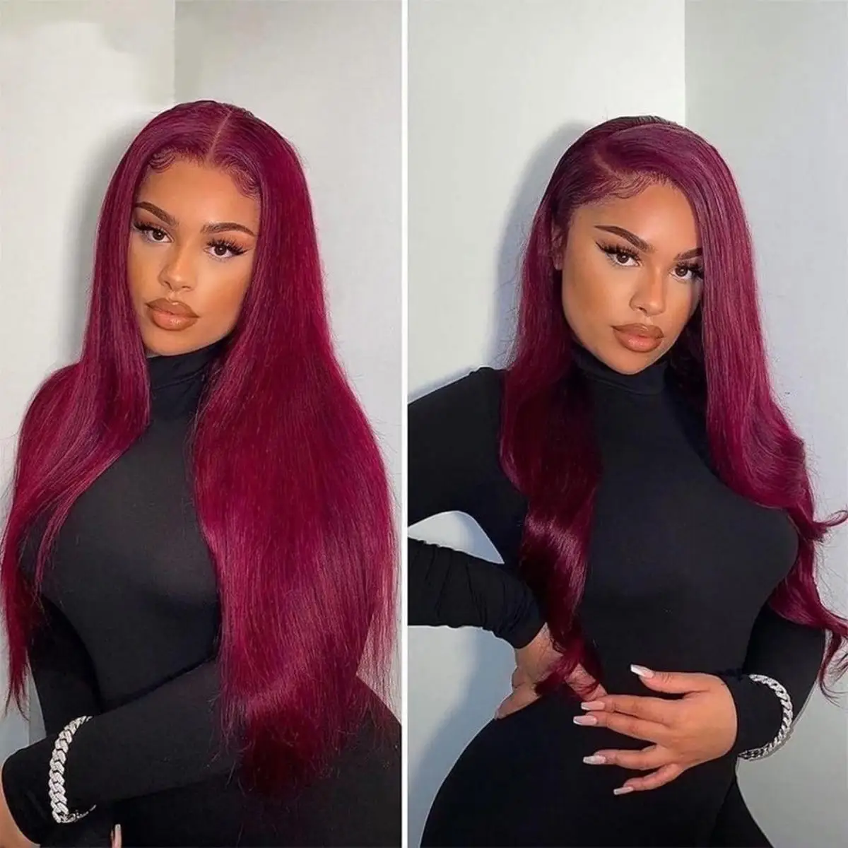 

99J 13x6 Hd Парики из натуральных волос на кружеве, бразильские волосы, прямые, бордовые, 13x4, кружевной фронтальный парик, 30 дюймов, для женщин, выбор