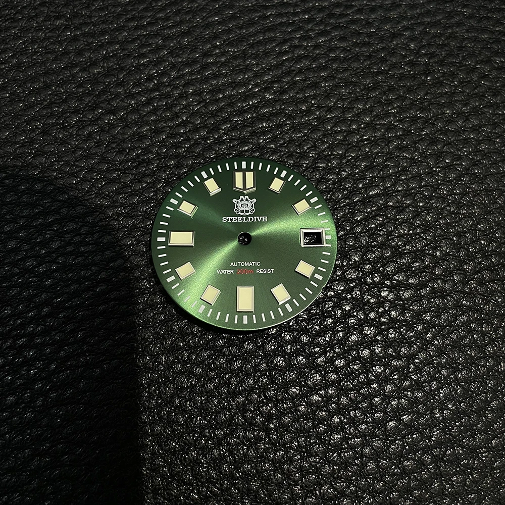 STEELDIVE Official Original Dial Black/Green/Blue C3 Green Luminous SD1970 Abalone Dial