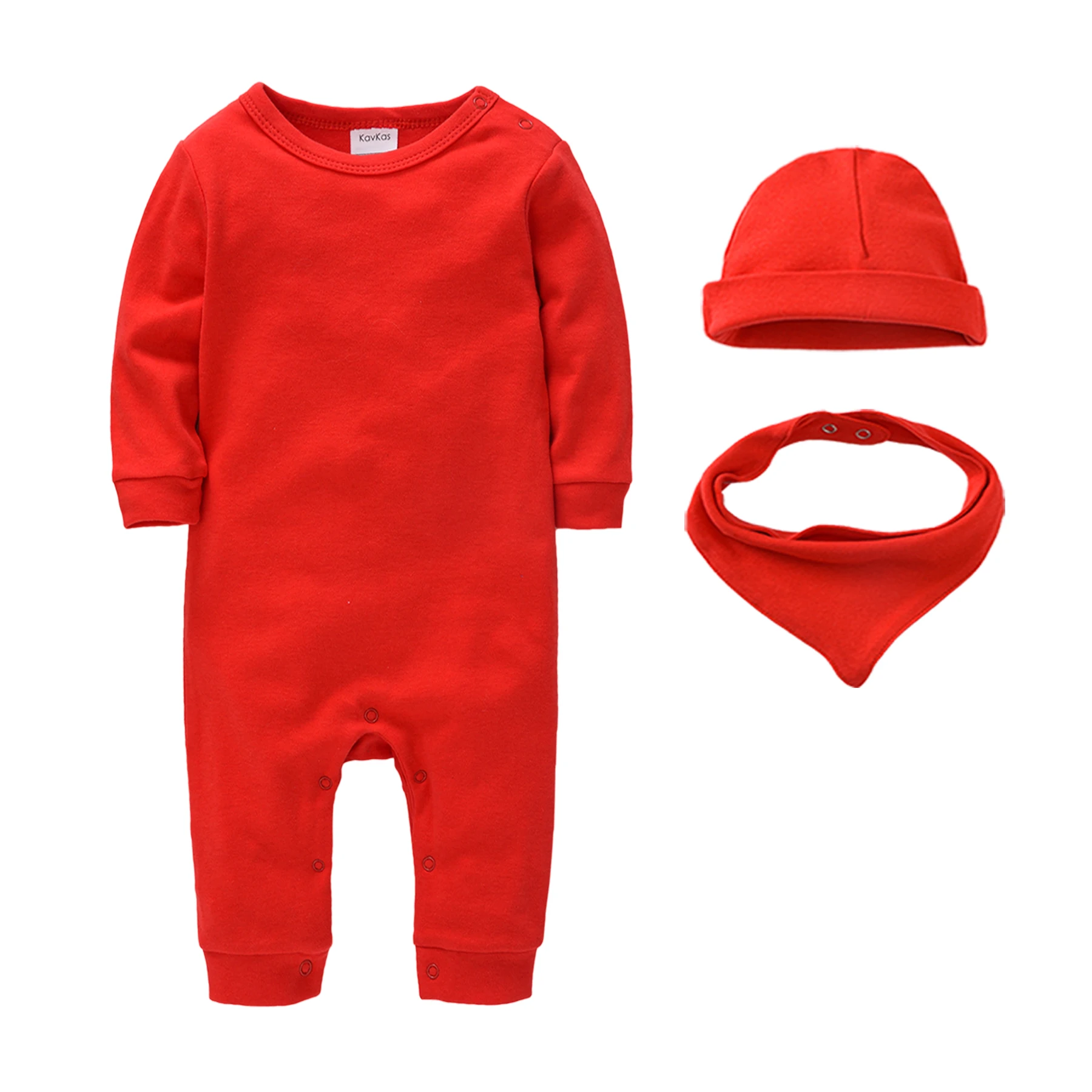 3pcs Clothing Sets Baby Jumpsuits Bonnet Bib Boys Rompers Jumpers Scarf One-Pieces Newborn Infant Growings Grows Sleepsuits