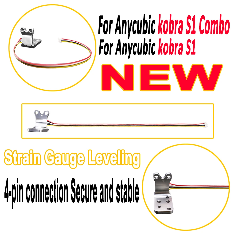 

Strain Gauge Leveling For Anycubic Kobra S1/S1 Combo Print Head Strain Gauge Replacement for S1 Combo 3D Printer Parts