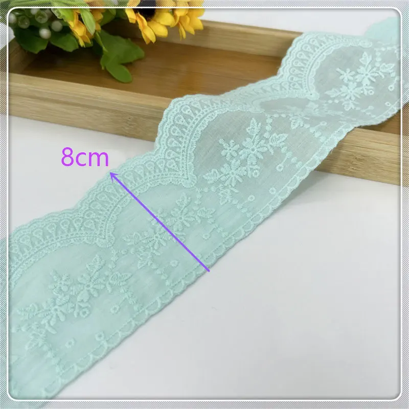 1 Meter African Lace Fabric 2022 Cotton Border Lace Accessories 8CM race Home Doll Skirt Decorative Encaje Embroidery dentelle