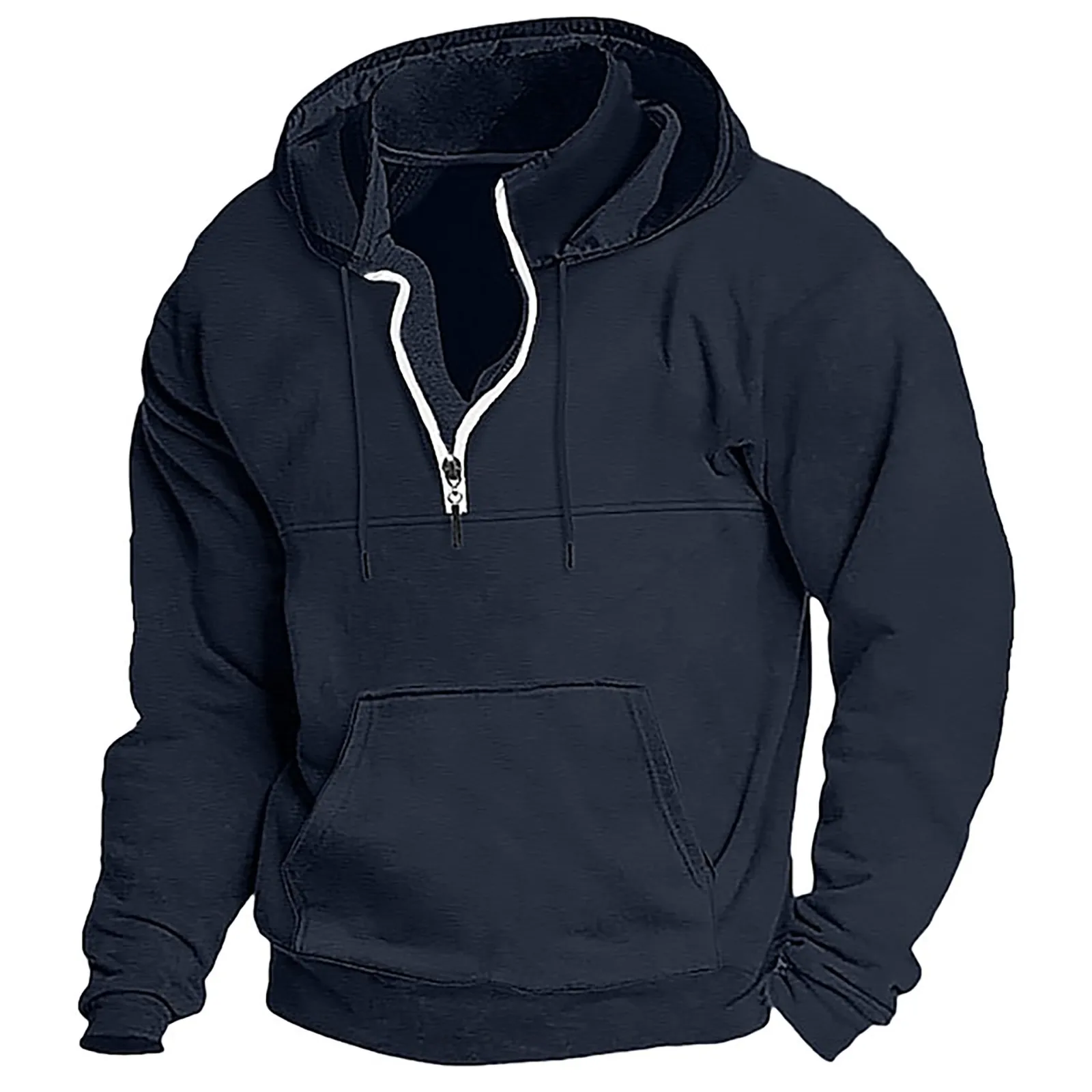 

Men's Hoodie Quarter Zip Hoodie Black Wine Navy Hooded Tops Mens Lightweight Hoodies Men's Hoodie Sweatshirt Big And Tall Men