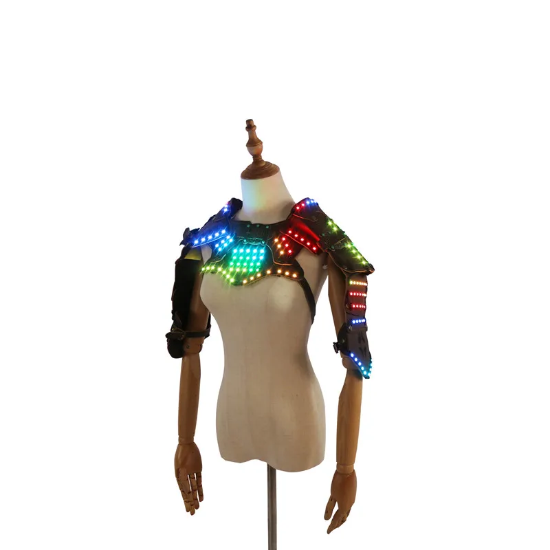 Costume lumineux LED, gilet châle, discothèque, vêtements de spectacle sur scène, Costume de Cosplay d'halloween