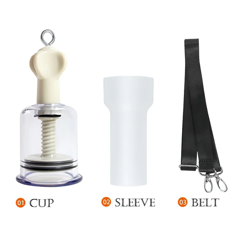 Male Masturbator Accessories Vacuum Cup Lasting Trainer Penis Pump Enlarger Extender  Rotating Handle Exerciser Sex Toy For Man