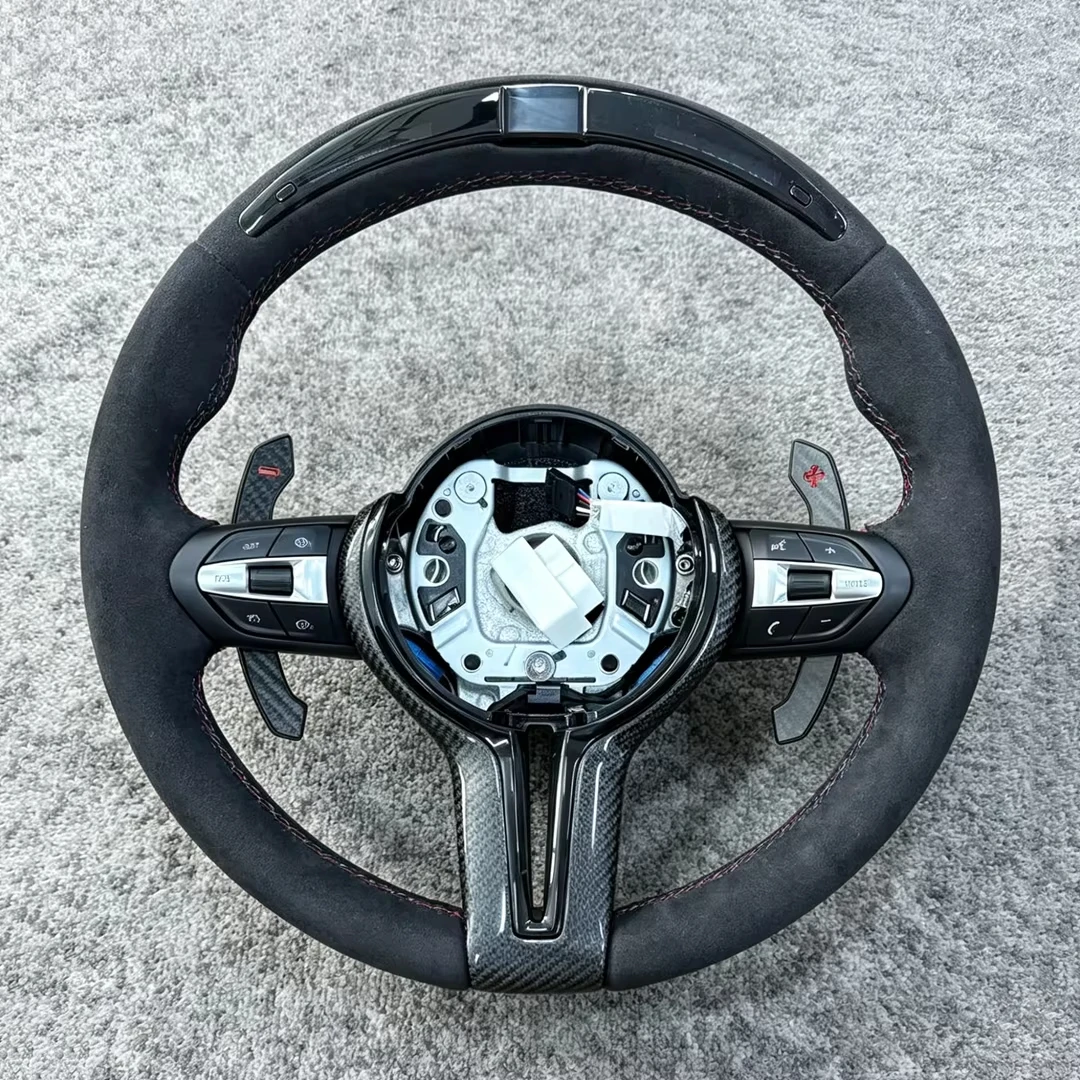 

LED Steering Wheel For BMW M Series M3 M5 F20 F22 F23 F30 F33 F34 X1 F48 X5 F15 X3 F25 F80 E90 E70 E84 Car Interior With Paddles