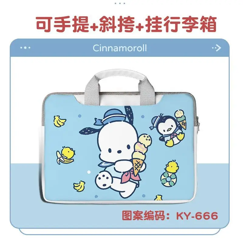 Nieuwe Sanrio Pochacco Laptoptas Leuke Grote Capaciteit Tablet Organizer Cartoon Handtas Laptop Case 15in 13in 14in 16in 12IN Gift
