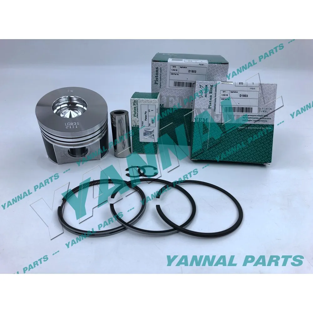 HOT SALE 1 SETS STD ENGINE PISTON & RINGS, CLIP, PIN FOR KUBOTA D1803 D1803-M ENGINE