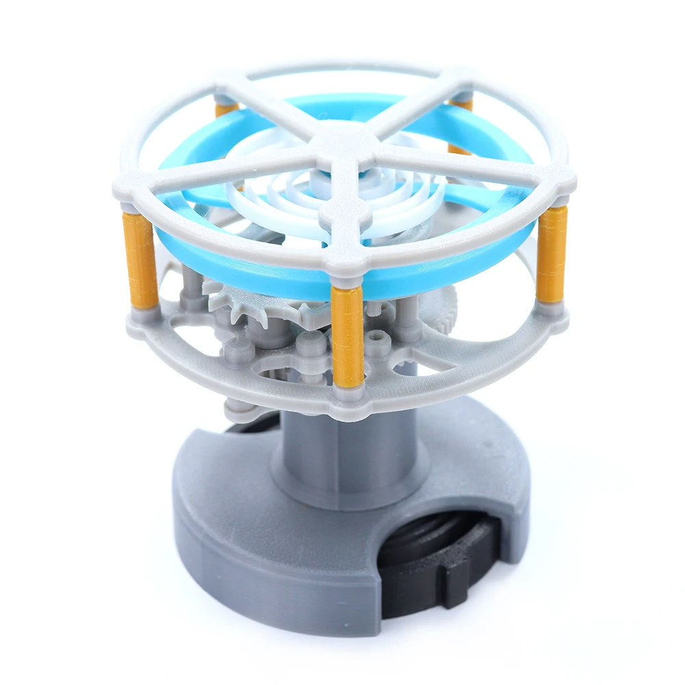 Picture 4: Tourbillon 3D printing model Mechanical Clockwork clock Handmade Decompress toys tabletop decoration STEM education Maker DIY