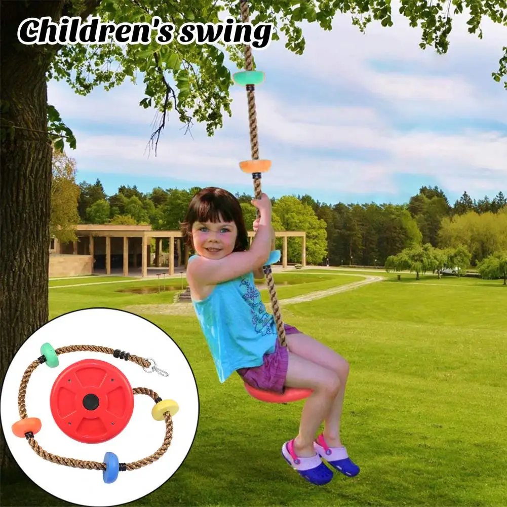 Cuerda de escalada con plataformas y asiento de disco para niños, juego de columpio para exteriores, juguete de jardín, accesorios para patio de