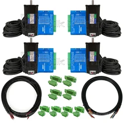 3N.M Close Loop Stepper Motors with HBS57 Stepper Motor Driver Shielded Wiring Cables for Workbee Ox CNC Router and 3D Printer