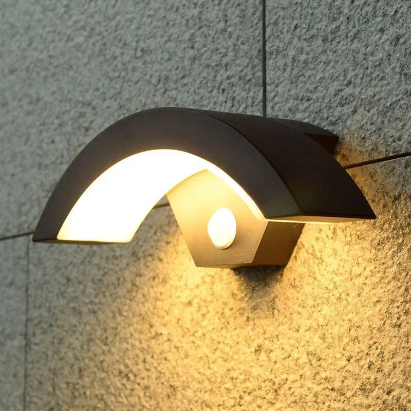 Fan-shaped Outdoor Waterproof Human Sensing Wall Lamp