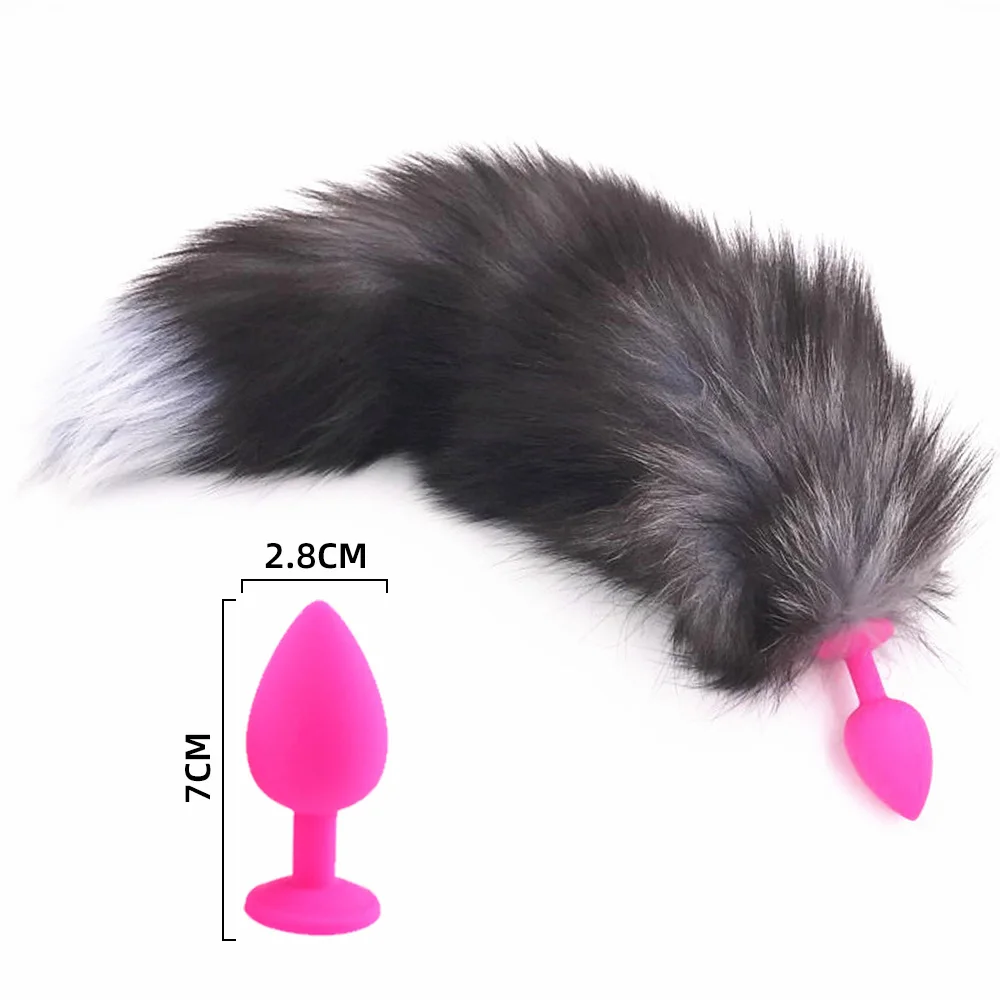 Small Size Silicone Anal Plug Anal Toys Sexy Fox Tail Anal Plug Erotic Anus Toy Sex Toys Woman Men Sex Butt Plug Adult Products