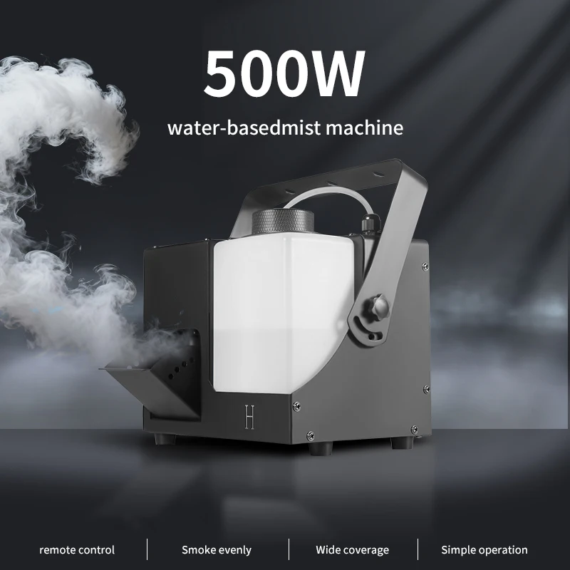 Machine à fumée à base d'eau 500W, DMX 512, télécommande, effet de brouillard pour scène, DJ, discothèque, fête, mariage, spectacle, événement