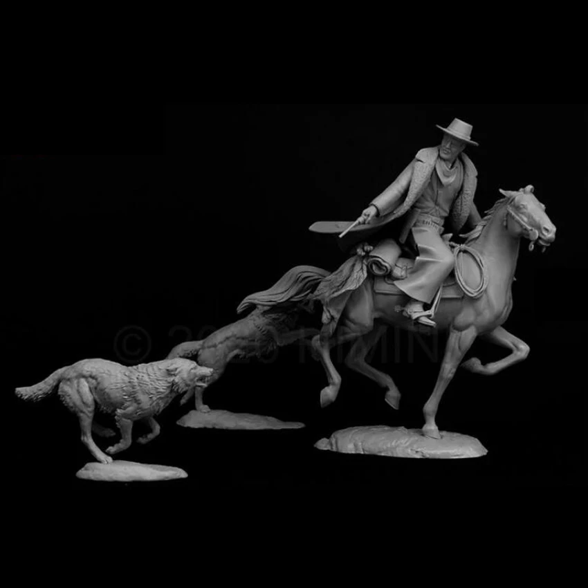 1/24 ANCIENT man warrior soldier with horse   Resin figure Model kits Miniature soldier Unassembly Unpainted