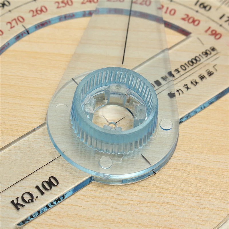 1 Pc Portable All Circular 10cm Plastic 360 Degree Pointer Protractor Ruler Angle Finder Swing Arm For School Office Supplies