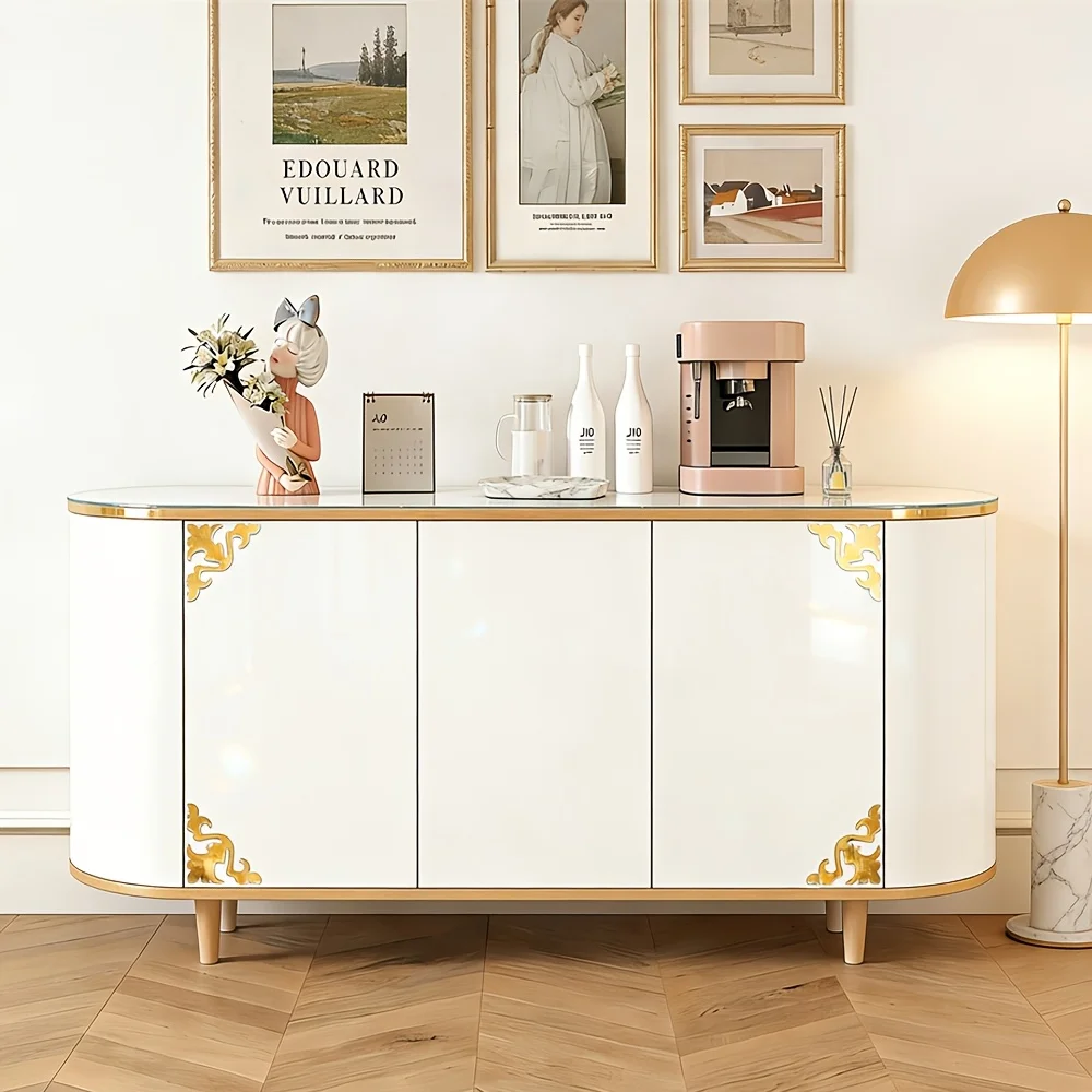 8PCS DIY Acrylic Mirror Stickers Golden Cloud Pattern with Diagonal Border Dormitory Living Room Bathroom Bedroom Home Decor
