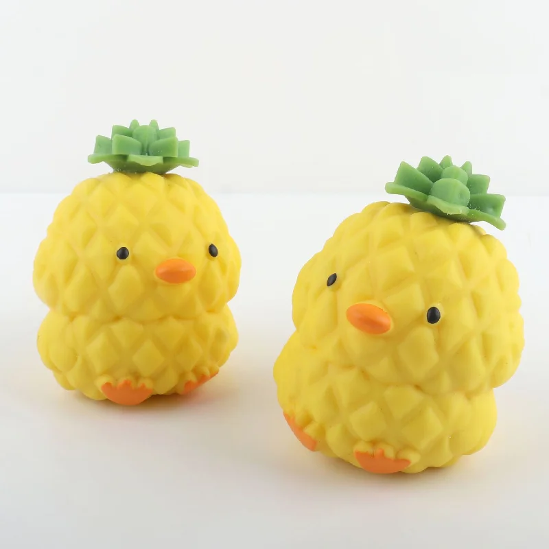 Juguete creativo de pato de piña Kawaii para niños, adorno bonito, artefacto de rebote lento, regalo de cumpleaños sensorial, novedad