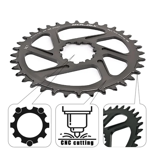 Imagen 2 del producto Montaje directo de compensación de 3mm, 0mm, 6mm para Sram Eagle X1 Nx Xx Xo, 3 pernos, 32 dientes, 32, 34, 38, 36 dientes, 32t, 34t, 36t, 38t, plato de montaña