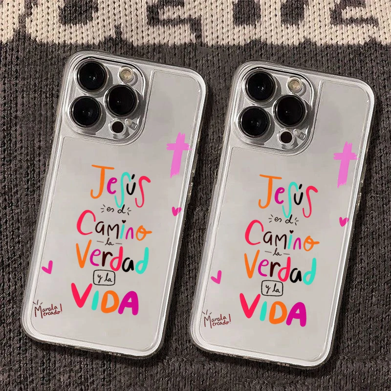 

Colorful Jesus Bible Verse Phone Case For Xiaomi Redmi Note 15 Pro 5G 14 12 12S 11 10 13 15 Pro Plus 5G 14C 13C 12C Clear Cover